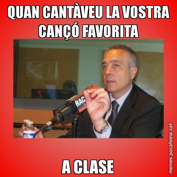 QUAN CANTÀVEU LA VOSTRA CANÇÓ FAVORITA A CLASE - Pere Navarro Titoleta