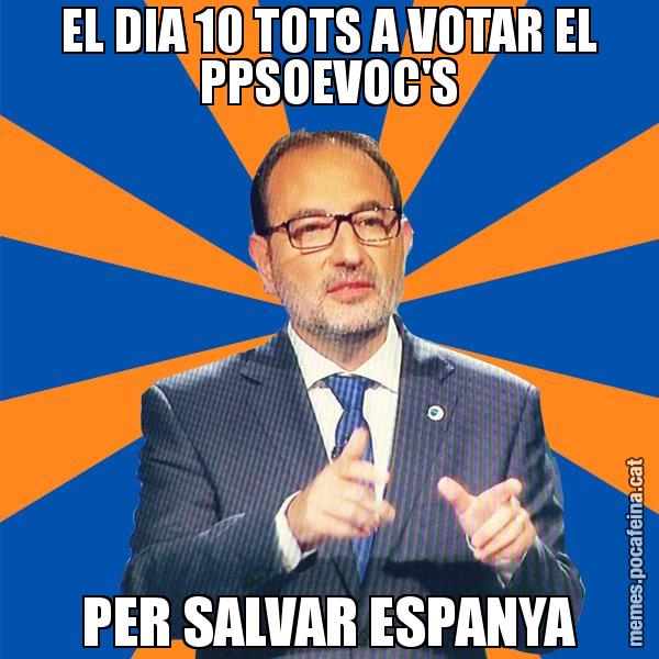 EL DIA 10 TOTS A VOTAR EL PPSOEVOC'S PER SALVAR ESPANYA - Ramon Espadaler - 27S