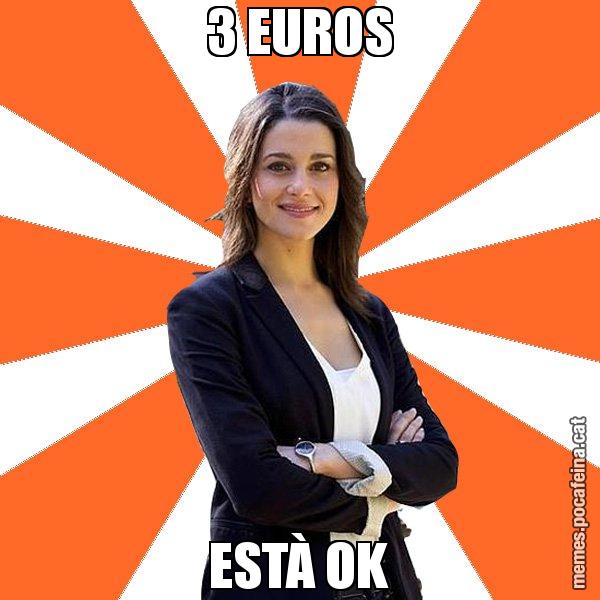 3 EUROS ESTÀ OK - Inés Arrimadas - 27S