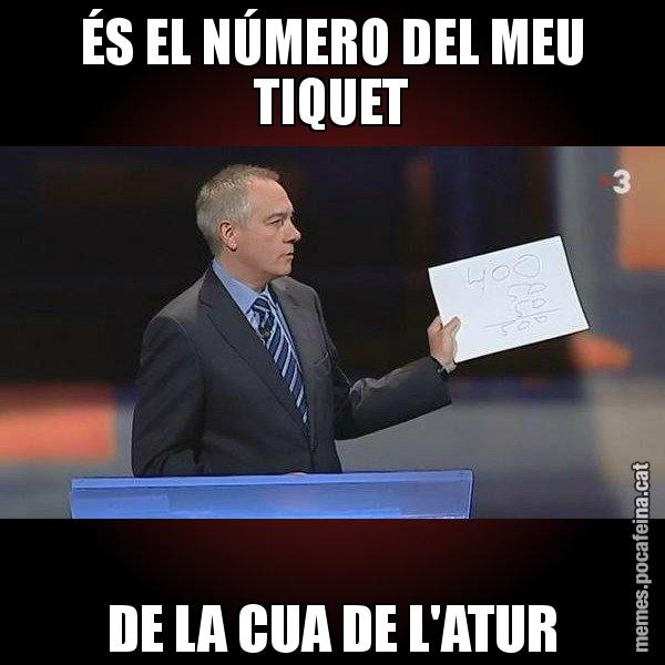 ÉS EL NÚMERO DEL MEU TIQUET DE LA CUA DE L'ATUR - Navarro Paper