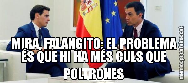 MIRA, FALANGITO: EL PROBLEMA ÉS QUE HI HA MÉS CULS QUE POLTRONES