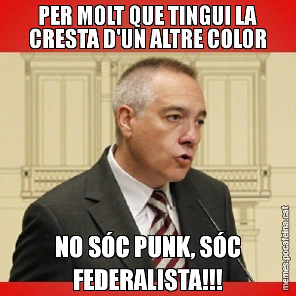 PER MOLT QUE TINGUI LA CRESTA D'UN ALTRE COLOR NO SÓC PUNK, SÓC FEDERALISTA!!! - Pere Navarro