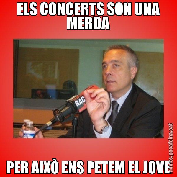 ELS CONCERTS SON UNA MERDA PER AIXÒ ENS PETEM EL JOVE - Pere Navarro Titoleta