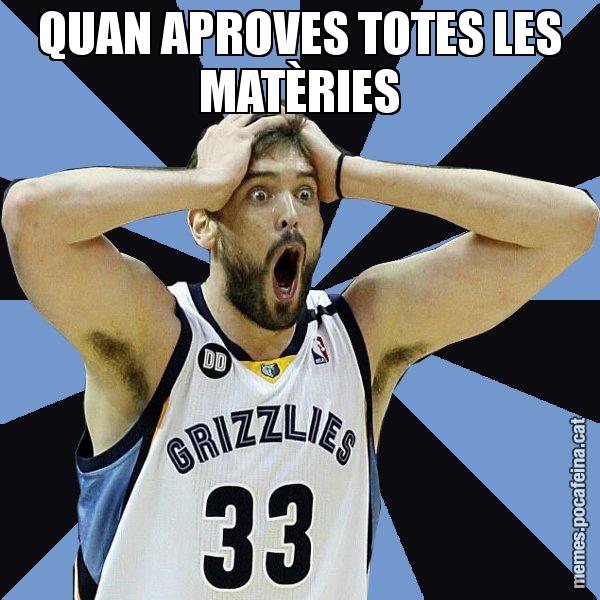 QUAN APROVES TOTES LES MATÈRIES - Marc Gasol