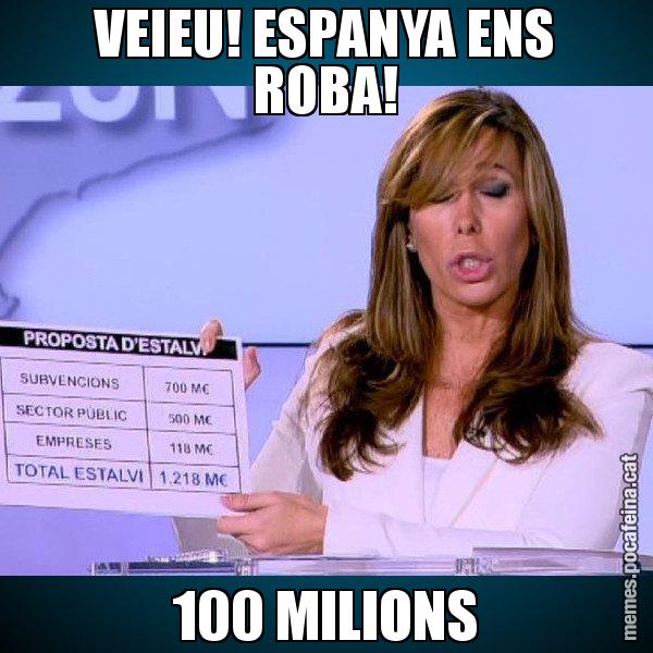 VEIEU! ESPANYA ENS ROBA! 100 MILIONS - Alícia Paper i Suma