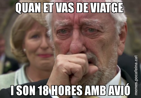 QUAN ET VAS DE VIATGE  I SON 18 HORES AMB AVIÓ