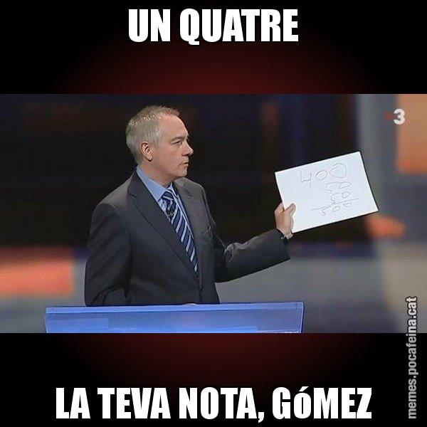 UN QUATRE LA TEVA NOTA, GóMEZ - Navarro Paper
