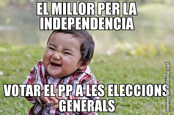 EL MILLOR PER LA INDEPENDENCIA VOTAR EL PP A LES ELECCIONS GENERALS - El diabòlic nen asiàtic