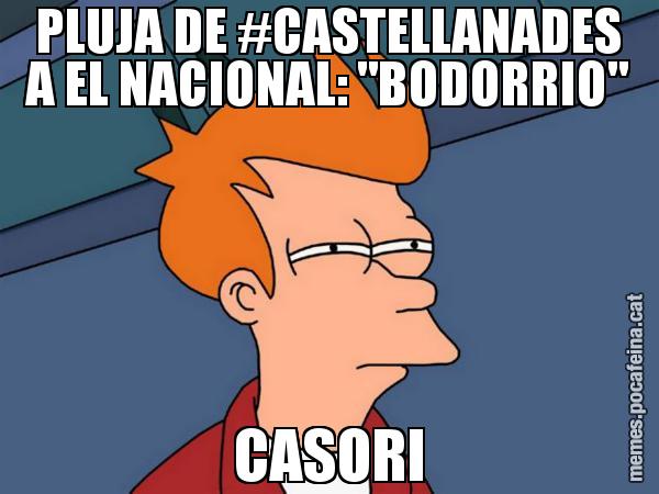 PLUJA DE #CASTELLANADES A EL NACIONAL: "BODORRIO" CASORI - Futurama Fry
