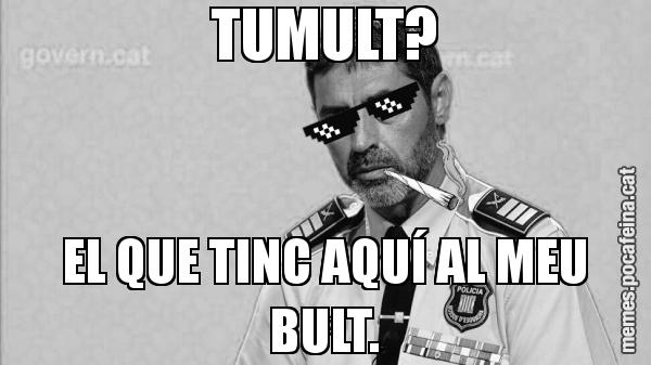 TUMULT? EL QUE TINC AQUÍ AL MEU BULT.