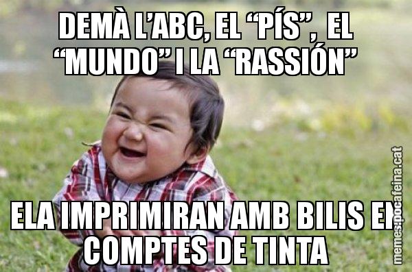 DEMÀ L’ABC, EL “PÍS”, EL “MUNDO” I LA “RASSIÓN” ELA IMPRIMIRAN AMB BILIS EN COMPTES DE TINTA - El diabòlic nen asiàtic