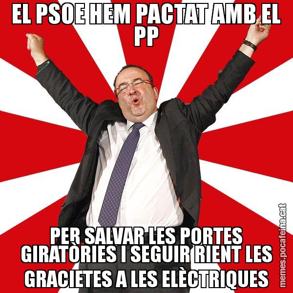 EL PSOE HEM PACTAT AMB EL PP PER SALVAR LES PORTES GIRATÒRIES I SEGUIR RIENT LES GRACIETES A LES ELÈCTRIQUES - Miquel Iceta - 27S