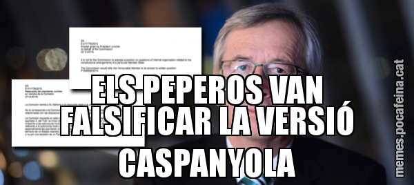 ELS PEPEROS VAN FALSIFICAR LA VERSIÓ CASPANYOLA