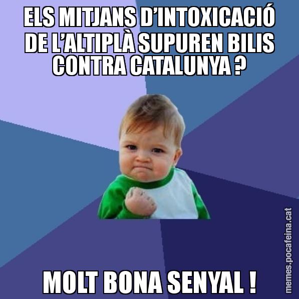 ELS MITJANS D’INTOXICACIÓ DE L’ALTIPLÀ SUPUREN BILIS CONTRA CATALUNYA ? MOLT BONA SENYAL ! - Success Kid