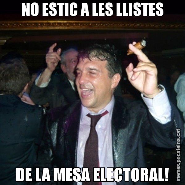 NO ESTIC A LES LLISTES DE LA MESA ELECTORAL! - Laporta de Festa