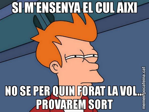 SI M'ENSENYA EL CUL AIXI NO SE PER QUIN FORAT LA VOL... PROVAREM SORT - Futurama Fry