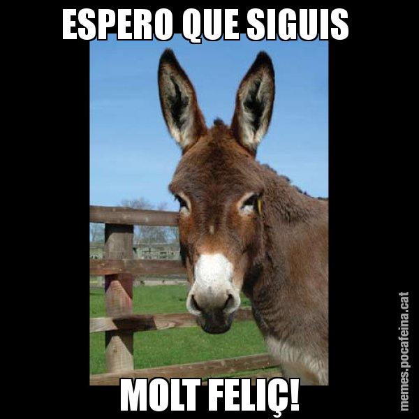 ESPERO QUE SIGUIS  MOLT FELIÇ! - El burro Català