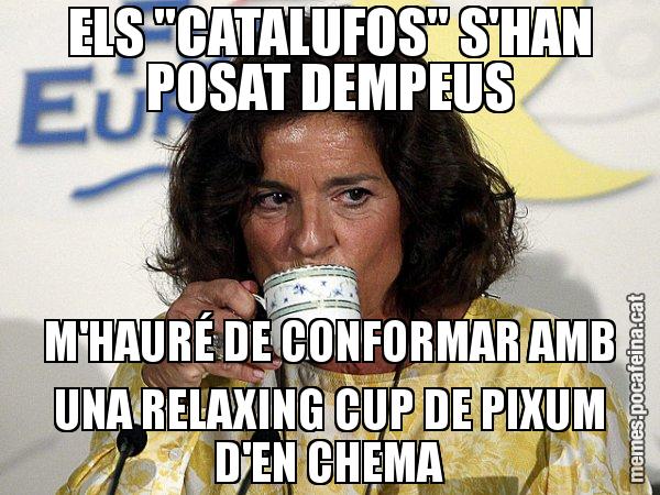 ELS "CATALUFOS" S'HAN POSAT DEMPEUS M'HAURÉ DE CONFORMAR AMB UNA RELAXING CUP DE PIXUM D'EN CHEMA - Ana Botella relaxing cup