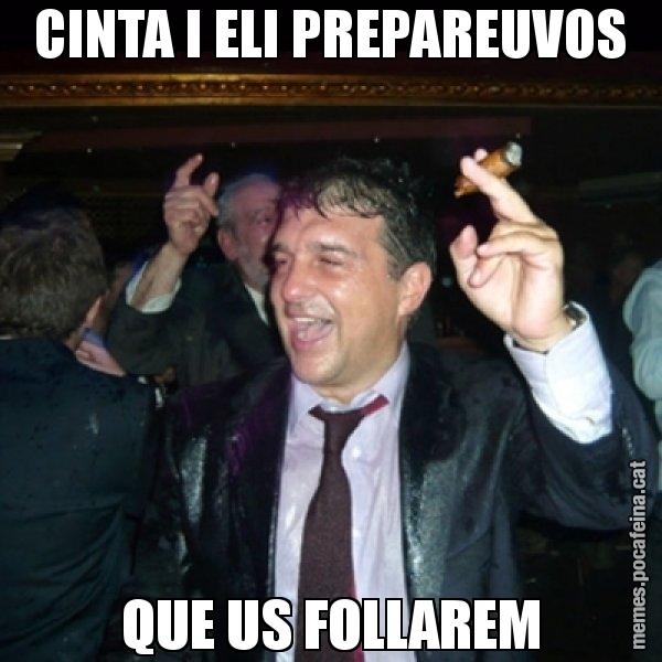 CINTA I ELI PREPAREUVOS QUE US FOLLAREM - Laporta de Festa
