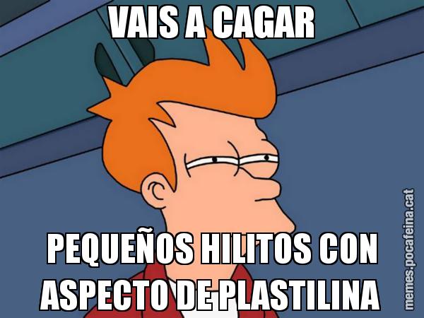 VAIS A CAGAR PEQUEÑOS HILITOS CON ASPECTO DE PLASTILINA - Futurama Fry