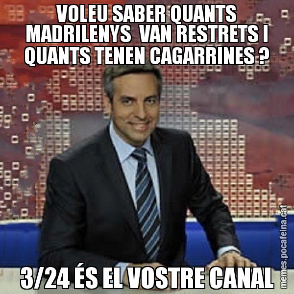 VOLEU SABER QUANTS MADRILENYS  VAN RESTRETS I QUANTS TENEN CAGARRINES ? 3/24 ÉS EL VOSTRE CANAL - Trollicer