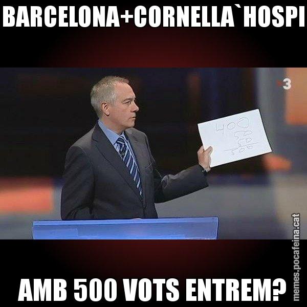 BARCELONA+CORNELLA`HOSPI AMB 500 VOTS ENTREM? - Navarro Paper