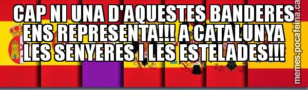 CAP NI UNA D'AQUESTES BANDERES ENS REPRESENTA!!! A CATALUNYA LES SENYERES I LES ESTELADES!!!