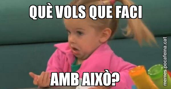QUÈ VOLS QUE FACI AMB AIXÒ?