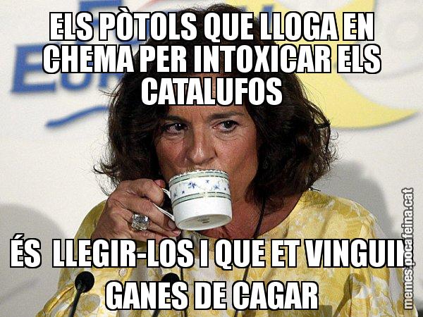ELS PÒTOLS QUE LLOGA EN CHEMA PER INTOXICAR ELS CATALUFOS ÉS  LLEGIR-LOS I QUE ET VINGUIN GANES DE CAGAR - Ana Botella relaxing cup