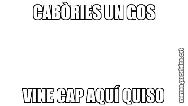 CABÒRIES UN GOS VINE CAP AQUÍ QUISO