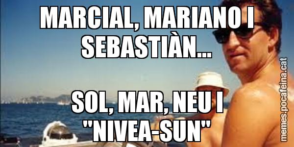 MARCIAL, MARIANO I SEBASTIÀN... SOL, MAR, NEU I "NIVEA-SUN"