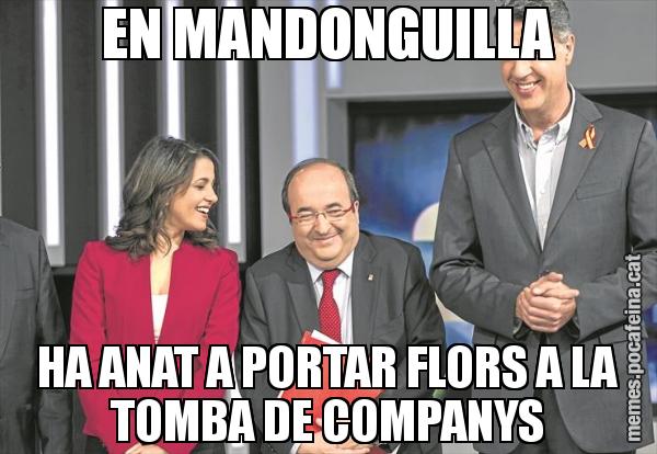 EN MANDONGUILLA HA ANAT A PORTAR FLORS A LA TOMBA DE COMPANYS
