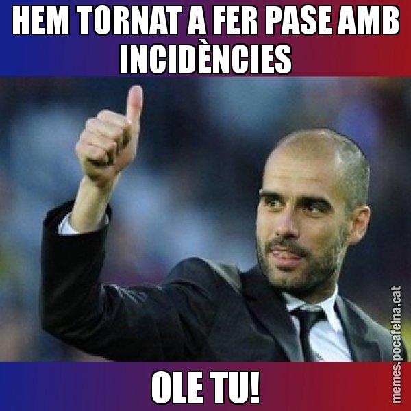 HEM TORNAT A FER PASE AMB INCIDÈNCIES OLE TU! - Pep Guardiola