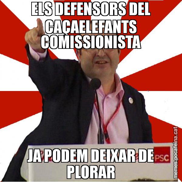 ELS DEFENSORS DEL CAÇAELEFANTS COMISSIONISTA JA PODEM DEIXAR DE PLORAR - Miquel Iceta