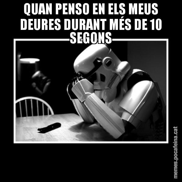 QUAN PENSO EN ELS MEUS DEURES DURANT MÉS DE 10 SEGONS - Sad Trooper