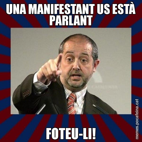 UNA MANIFESTANT US ESTÀ PARLANT FOTEU-LI! - Felip Puig
