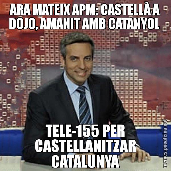 ARA MATEIX APM: CASTELLÀ A DOJO, AMANIT AMB CATANYOL  TELE-155 PER CASTELLANITZAR CATALUNYA - Trollicer