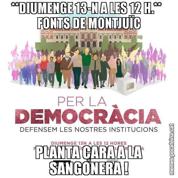 **DIUMENGE 13-N A LES 12 H.**   FONTS DE MONTJUÏC PLANTA CARA A LA SANGONERA !