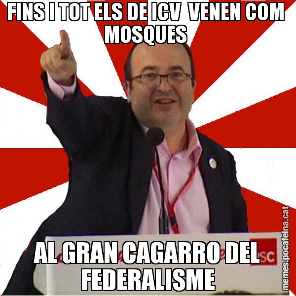 FINS I TOT ELS DE ICV  VENEN COM  MOSQUES  AL GRAN CAGARRO DEL FEDERALISME - Miquel Iceta