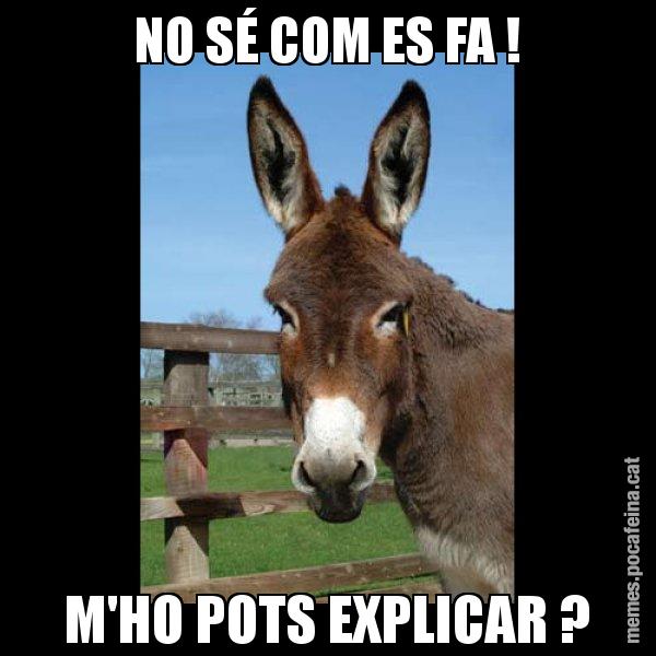 NO SÉ COM ES FA ! M'HO POTS EXPLICAR ? - El burro Català