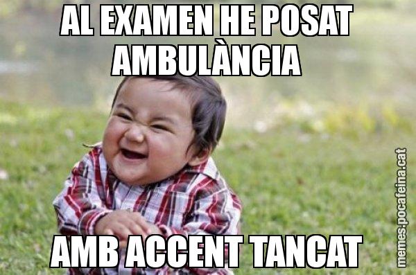 AL EXAMEN HE POSAT AMBULÀNCIA AMB ACCENT TANCAT - El diabòlic nen asiàtic