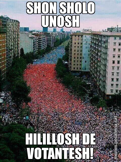 SHON SHOLO UNOSH HILILLOSH DE VOTANTESH!