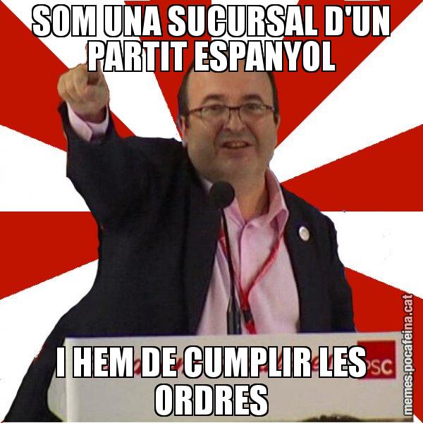 SOM UNA SUCURSAL D'UN PARTIT ESPANYOL I HEM DE CUMPLIR LES ORDRES - Miquel Iceta