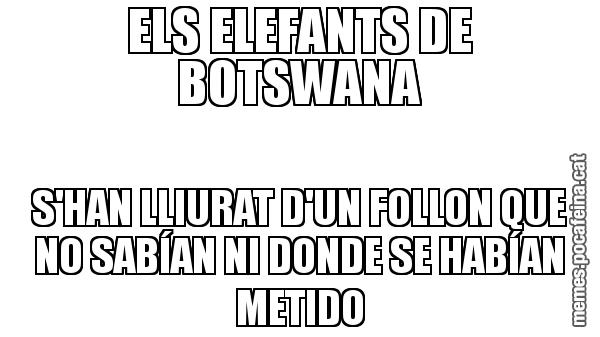 ELS ELEFANTS DE BOTSWANA S'HAN LLIURAT D'UN FOLLON QUE NO SABÍAN NI DONDE SE HABÍAN METIDO