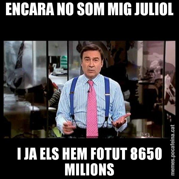 ENCARA NO SOM MIG JULIOL I JA ELS HEM FOTUT 8650 MILIONS - Pedro J