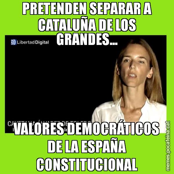 PRETENDEN SEPARAR A CATALUÑA DE LOS GRANDES... VALORES DEMOCRÁTICOS DE LA ESPAÑA CONSTITUCIONAL