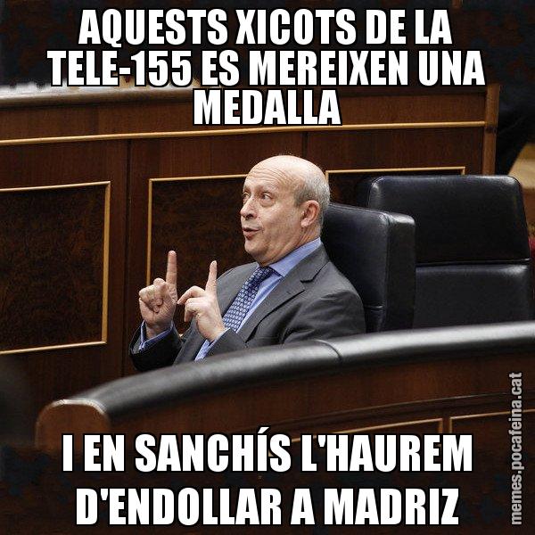 AQUESTS XICOTS DE LA TELE-155 ES MEREIXEN UNA MEDALLA I EN SANCHÍS L'HAUREM D'ENDOLLAR A MADRIZ - Ministre Wert