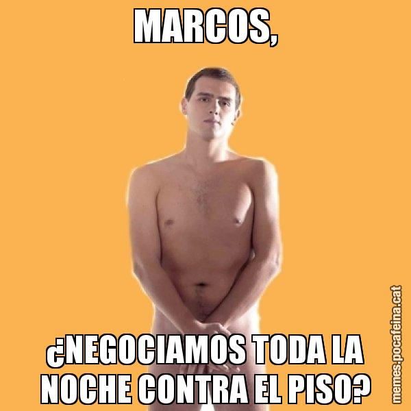 MARCOS, ¿NEGOCIAMOS TODA LA NOCHE CONTRA EL PISO? - Albert Rivera