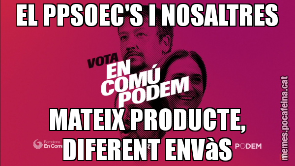 EL PPSOEC'S I NOSALTRES MATEIX PRODUCTE, DIFERENT ENVàS