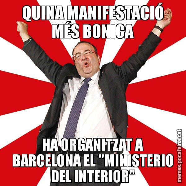 QUINA MANIFESTACIÓ MÉS BONICA HA ORGANITZAT A BARCELONA EL "MINISTERIO DEL INTERIOR" - Miquel Iceta - 27S